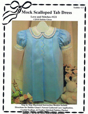 #121 Mock Scalloped Tab Dress